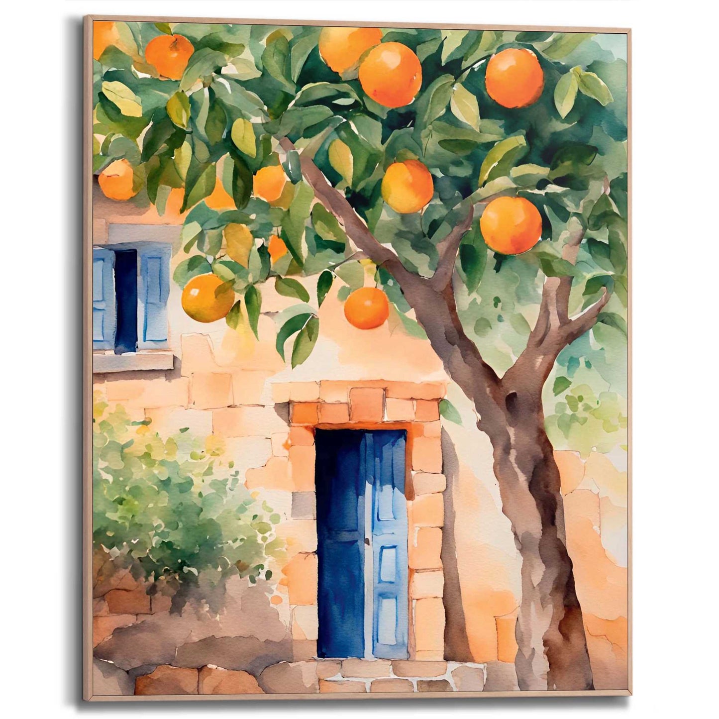 Framed Poster Mediterranean Summer 50x40