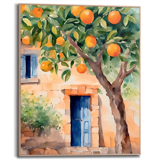 Framed Poster Mediterranean Summer 50x40