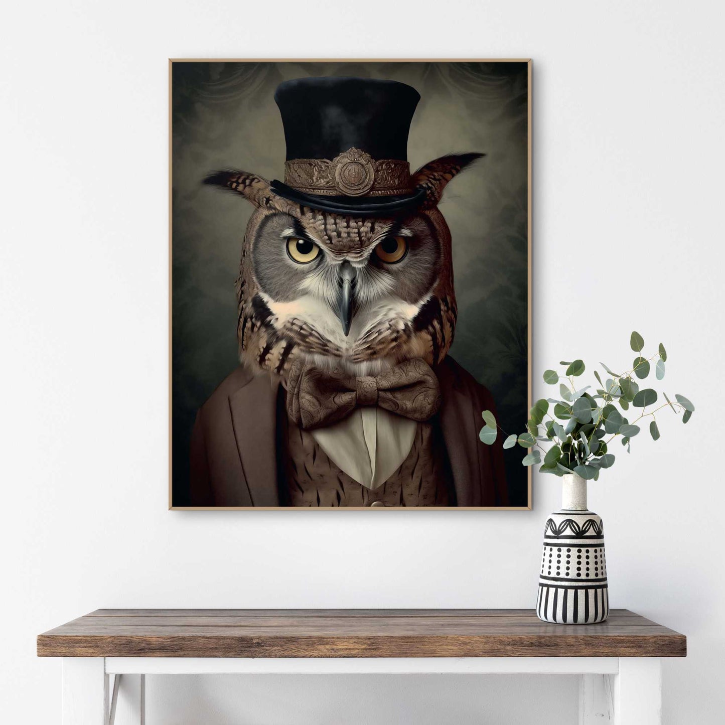 Framed Poster The Gentleman Owl 50x40