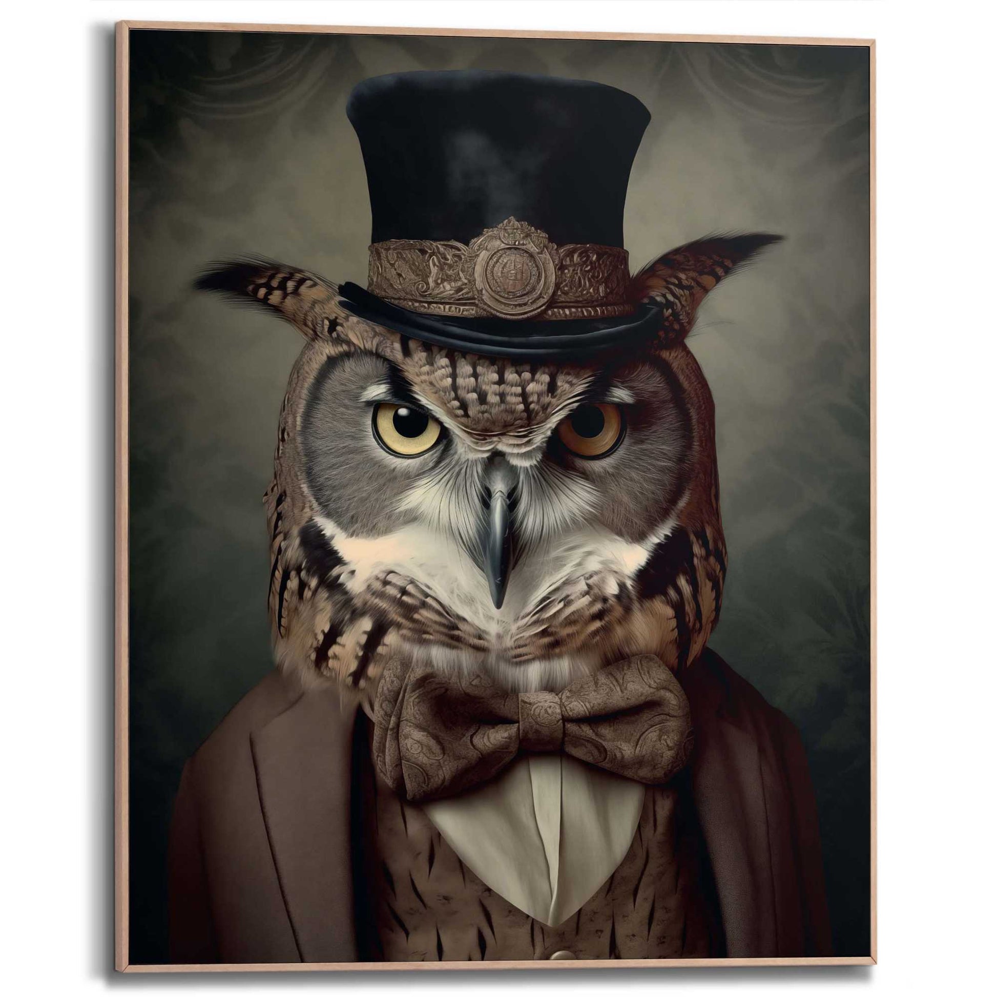 Framed Poster The Gentleman Owl 50x40