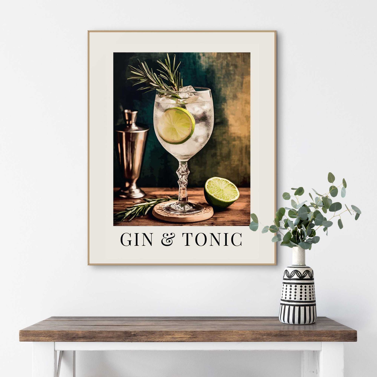 Framed Poster Gin and Tonic 50x40