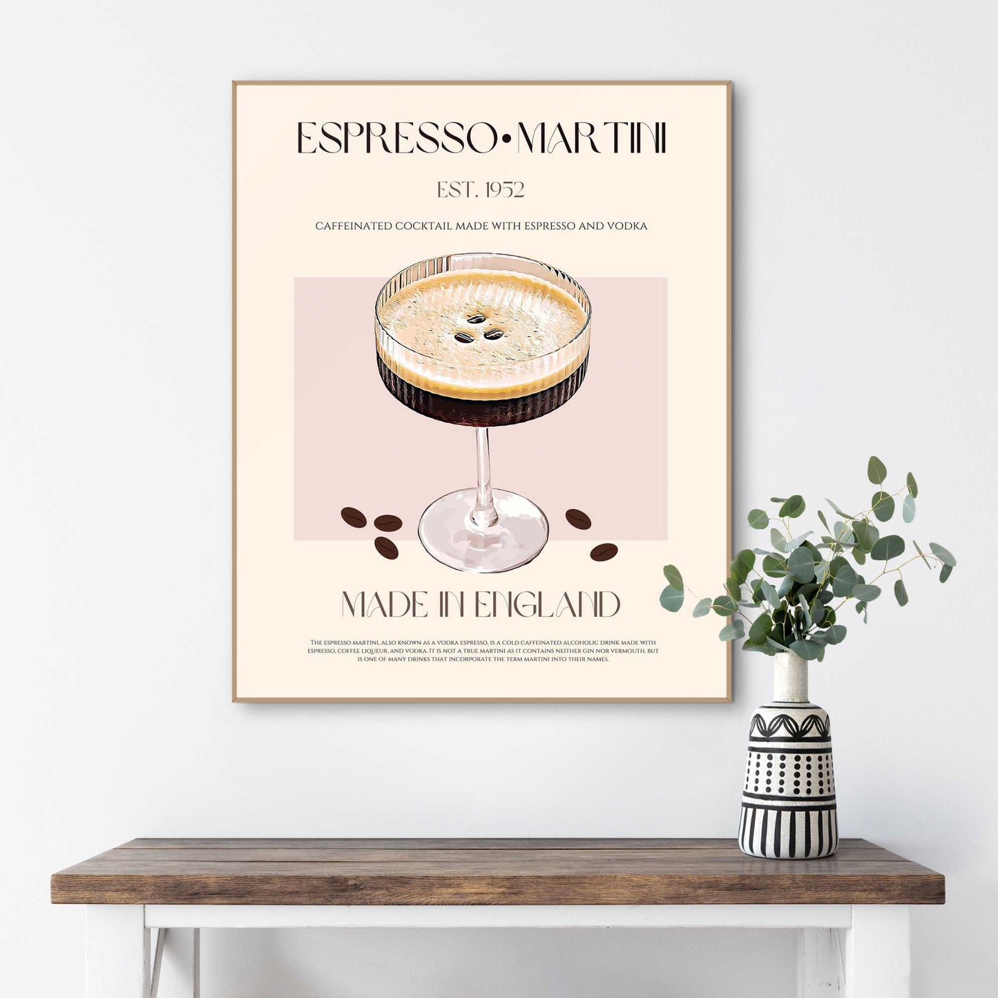 Framed Poster Classic Espresso Martini 50x40