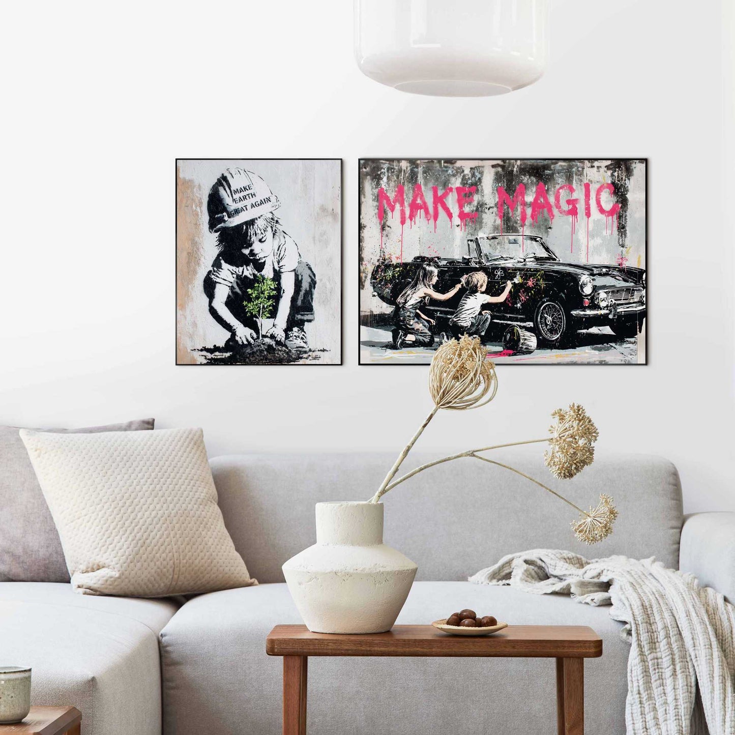 Framed Poster Make Magic Happen 70x40