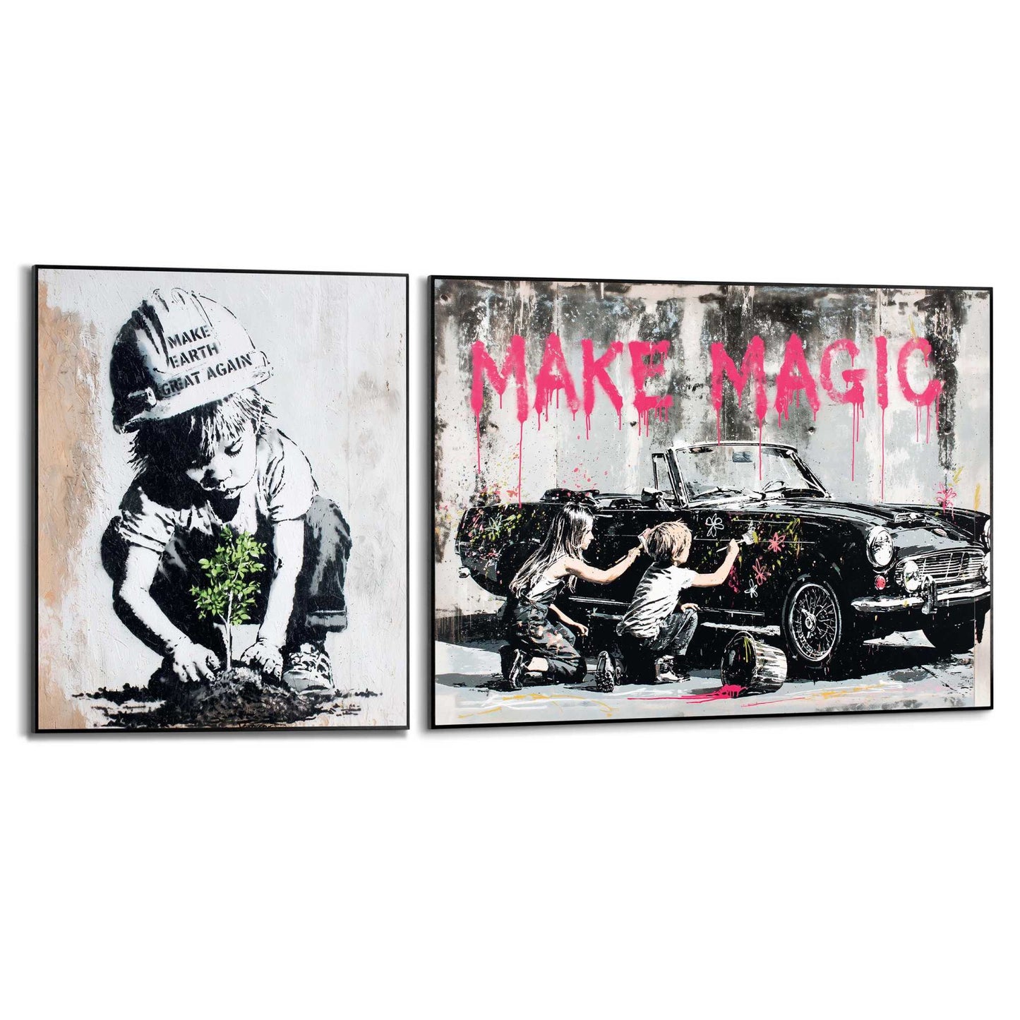 Framed Poster Make Magic Happen 70x40
