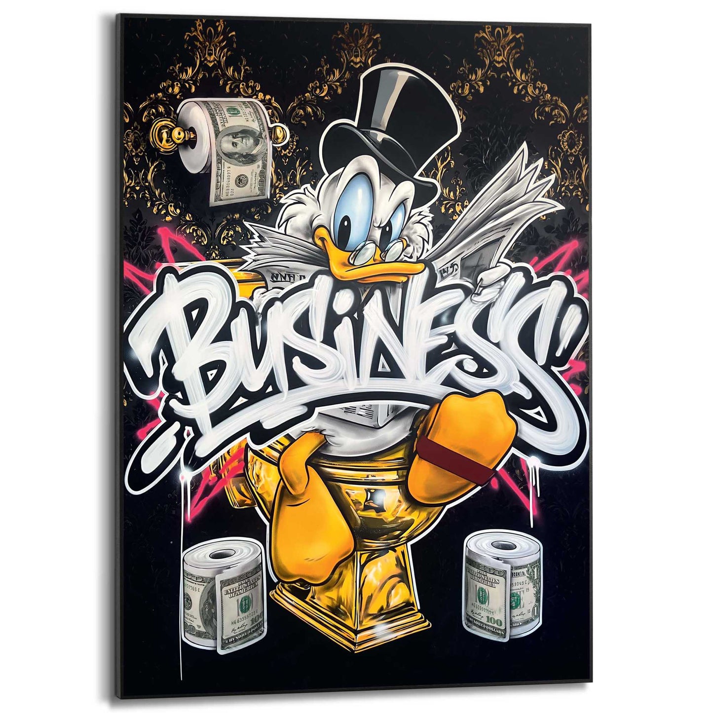 Framed Poster Sitting on Business 70x50