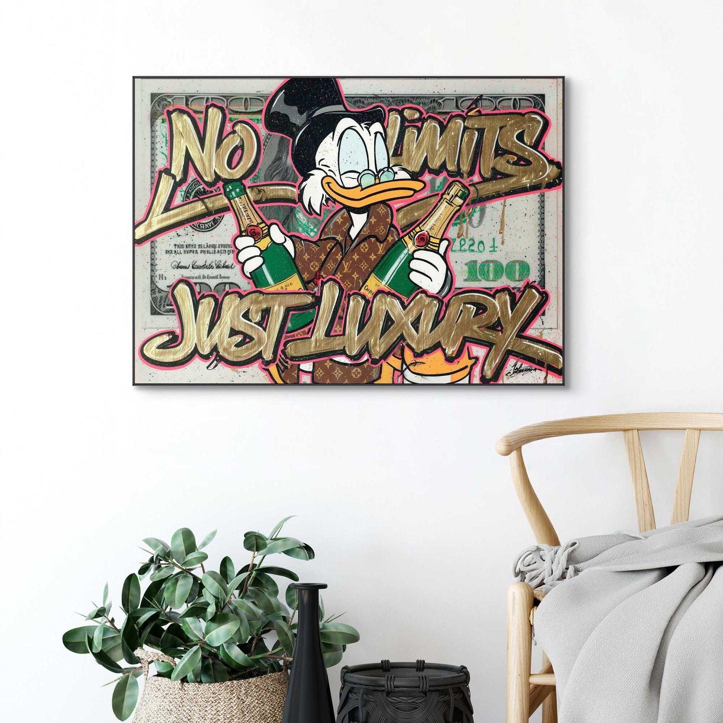Framed Poster No Limits, Just Luxury 50x70