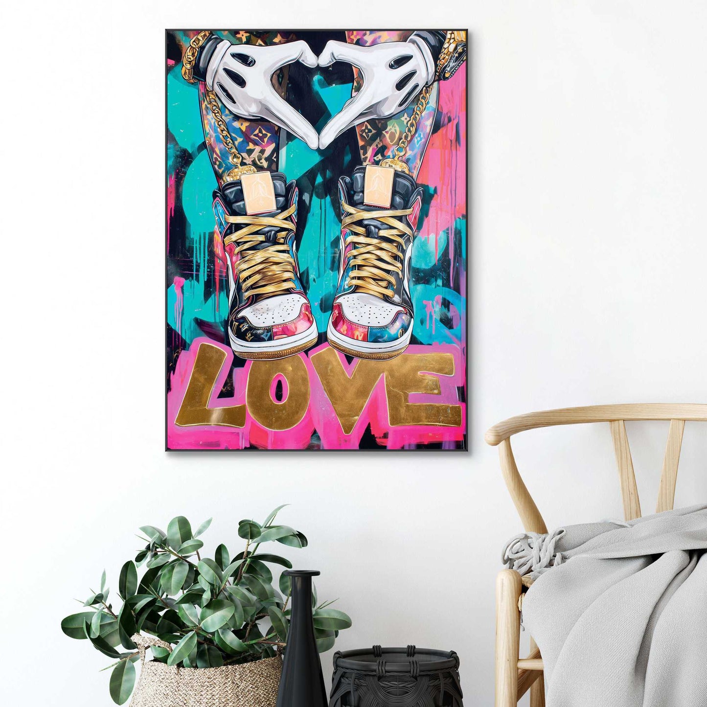 Framed Poster Only Love 70x50