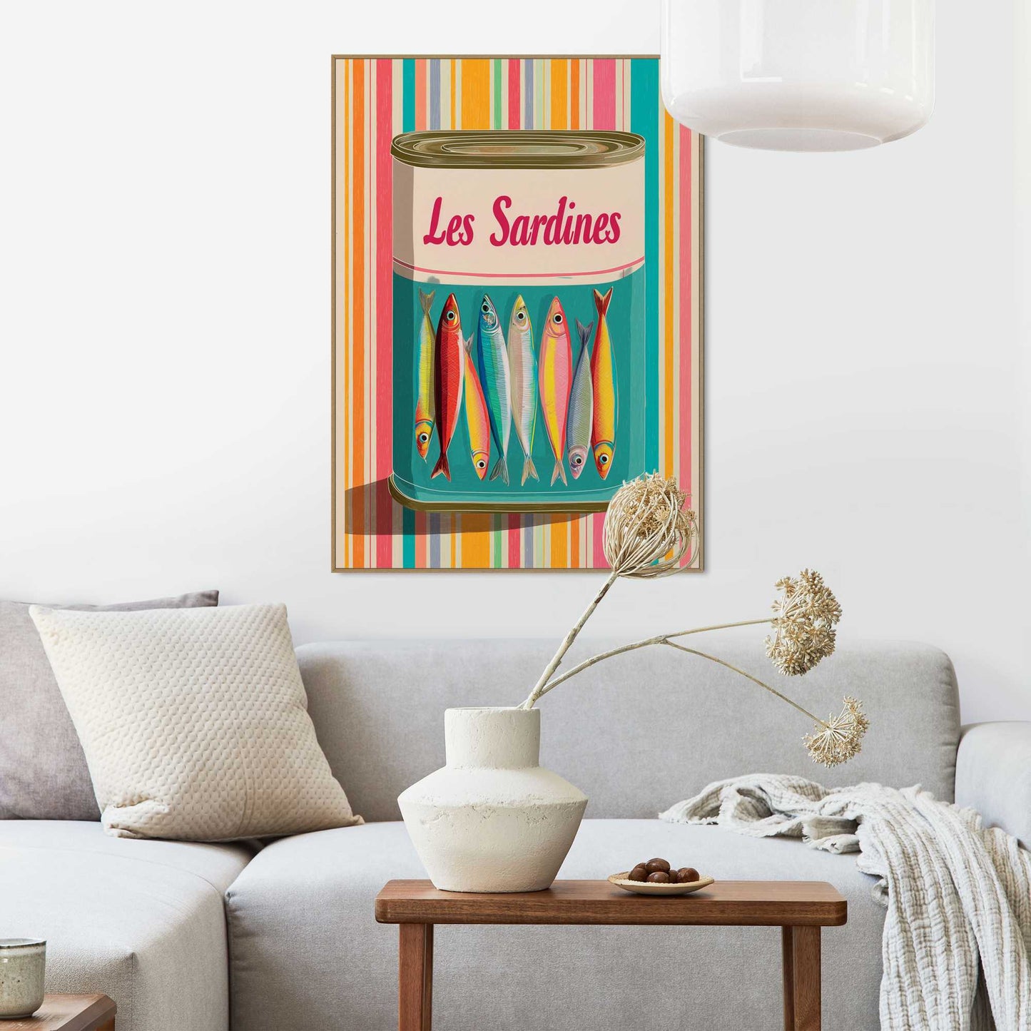 Framed Poster Les Sardines 70x50