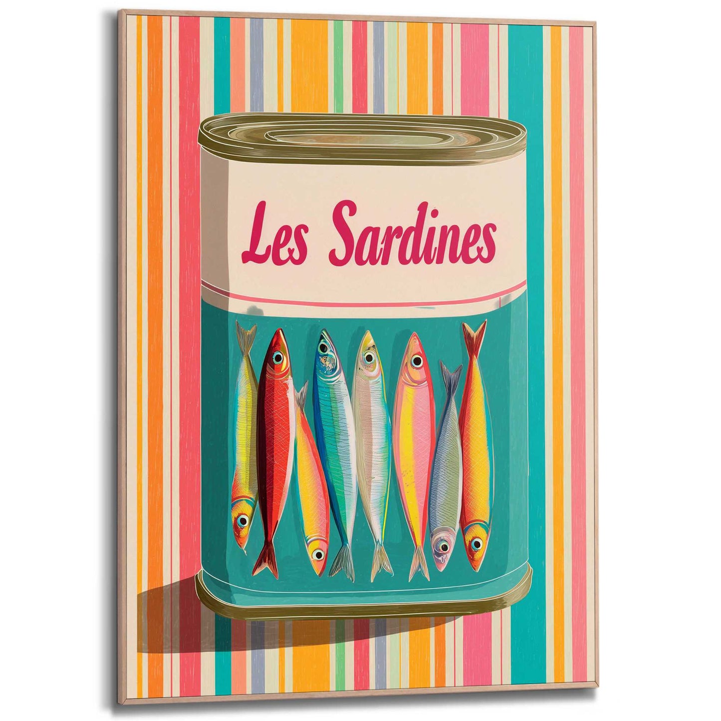 Framed Poster Les Sardines 70x50