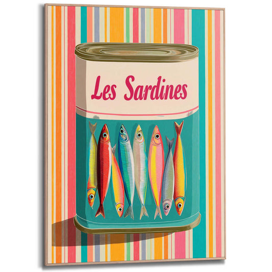 Framed Poster Les Sardines 70x50