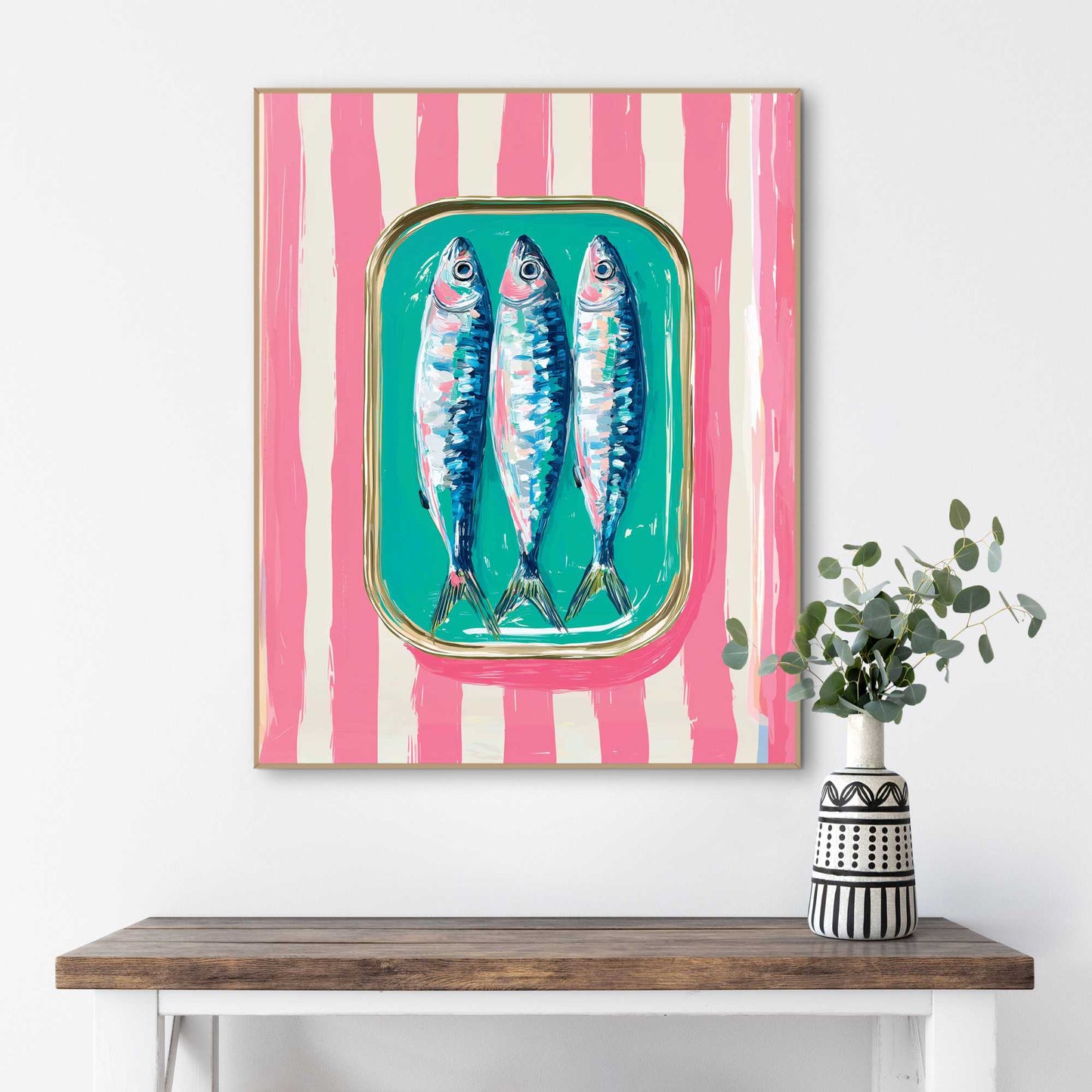 Framed Poster Riviera Pink 50x40