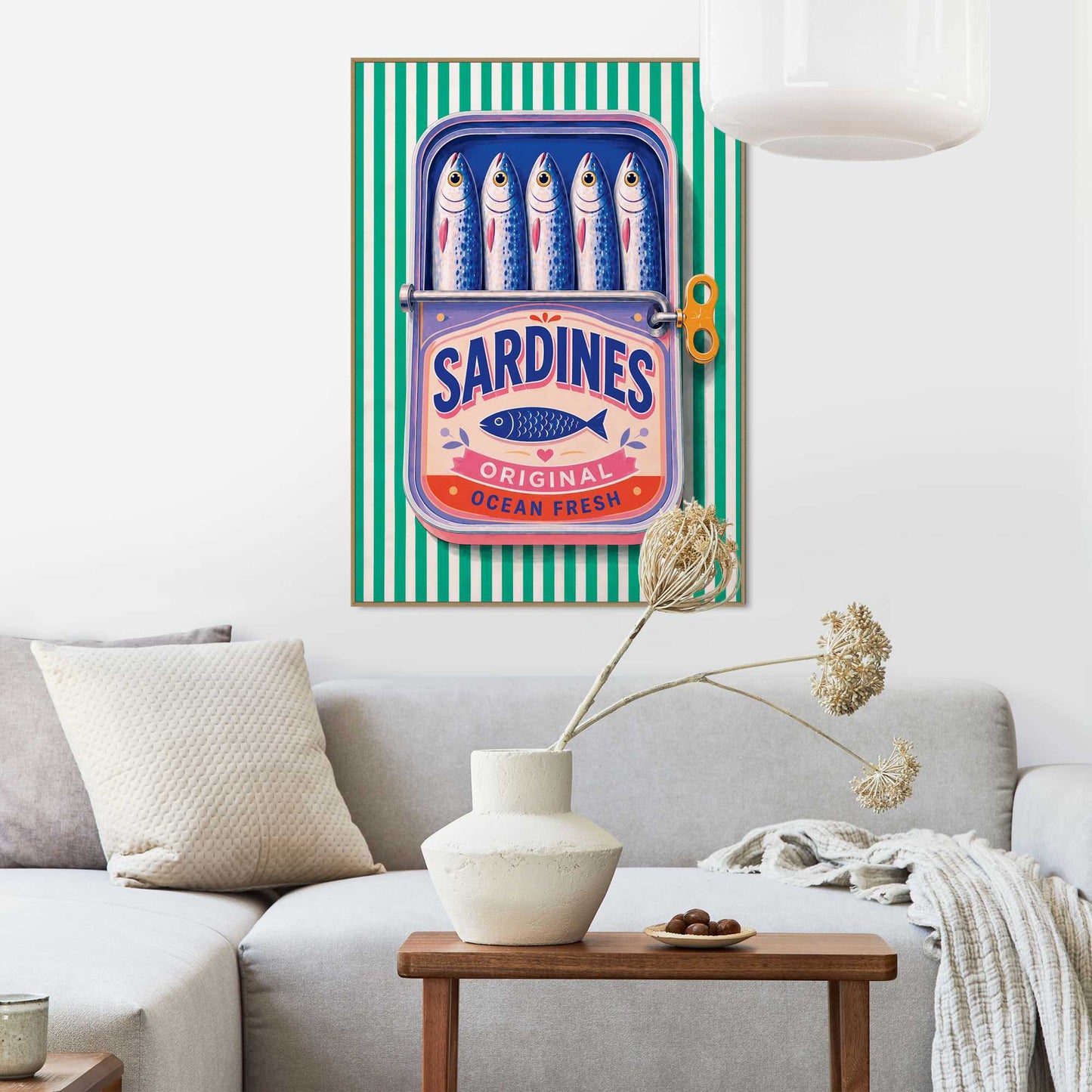 Framed Poster Sea Market 70x50