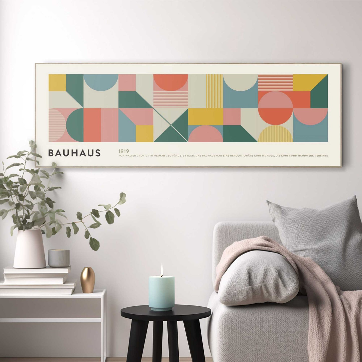 Wall Art Panel Bauhaus Rhythm 40x120