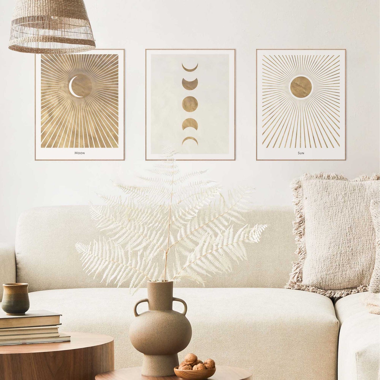 Framed Poster Lunar Phases 50x40