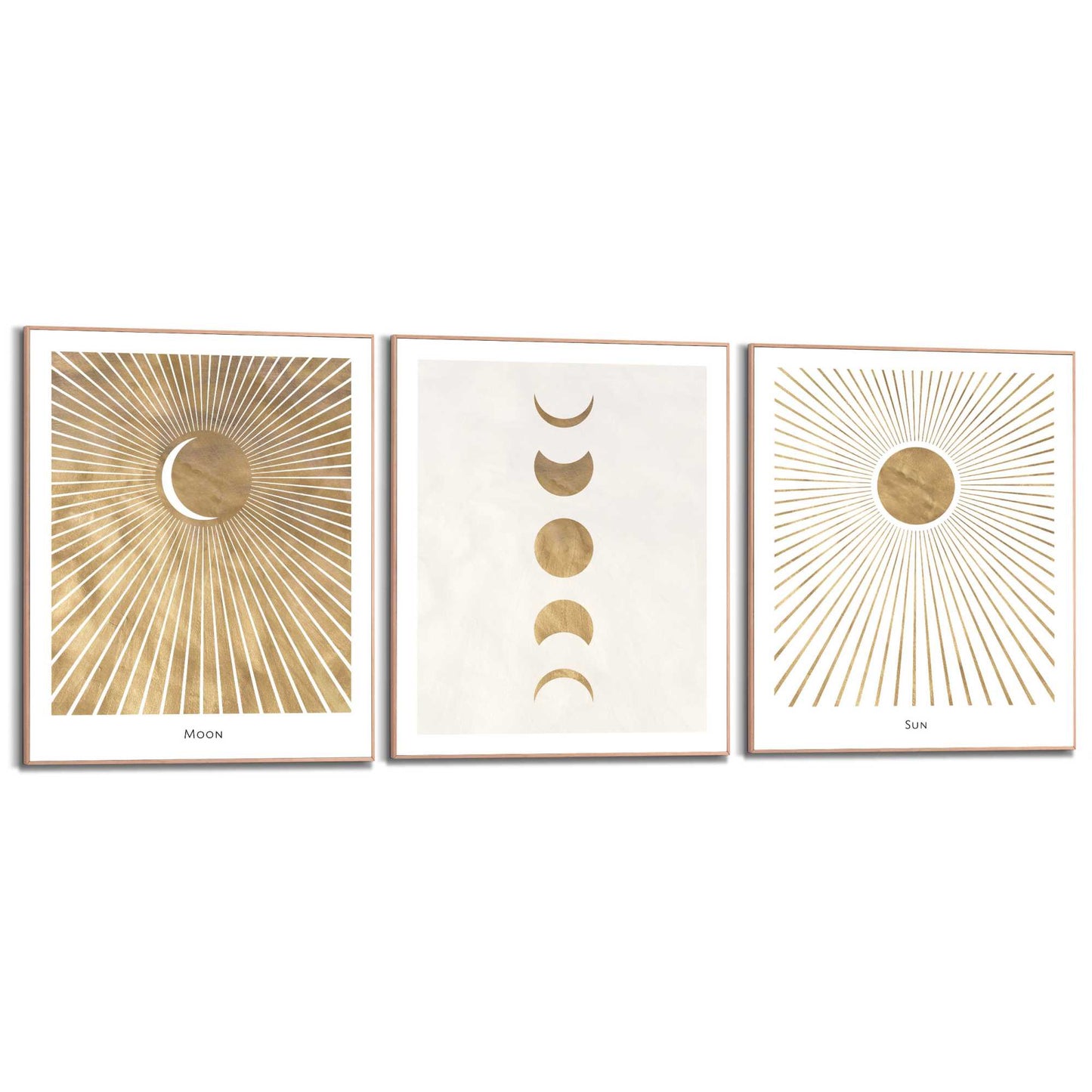 Framed Poster Lunar Phases 50x40