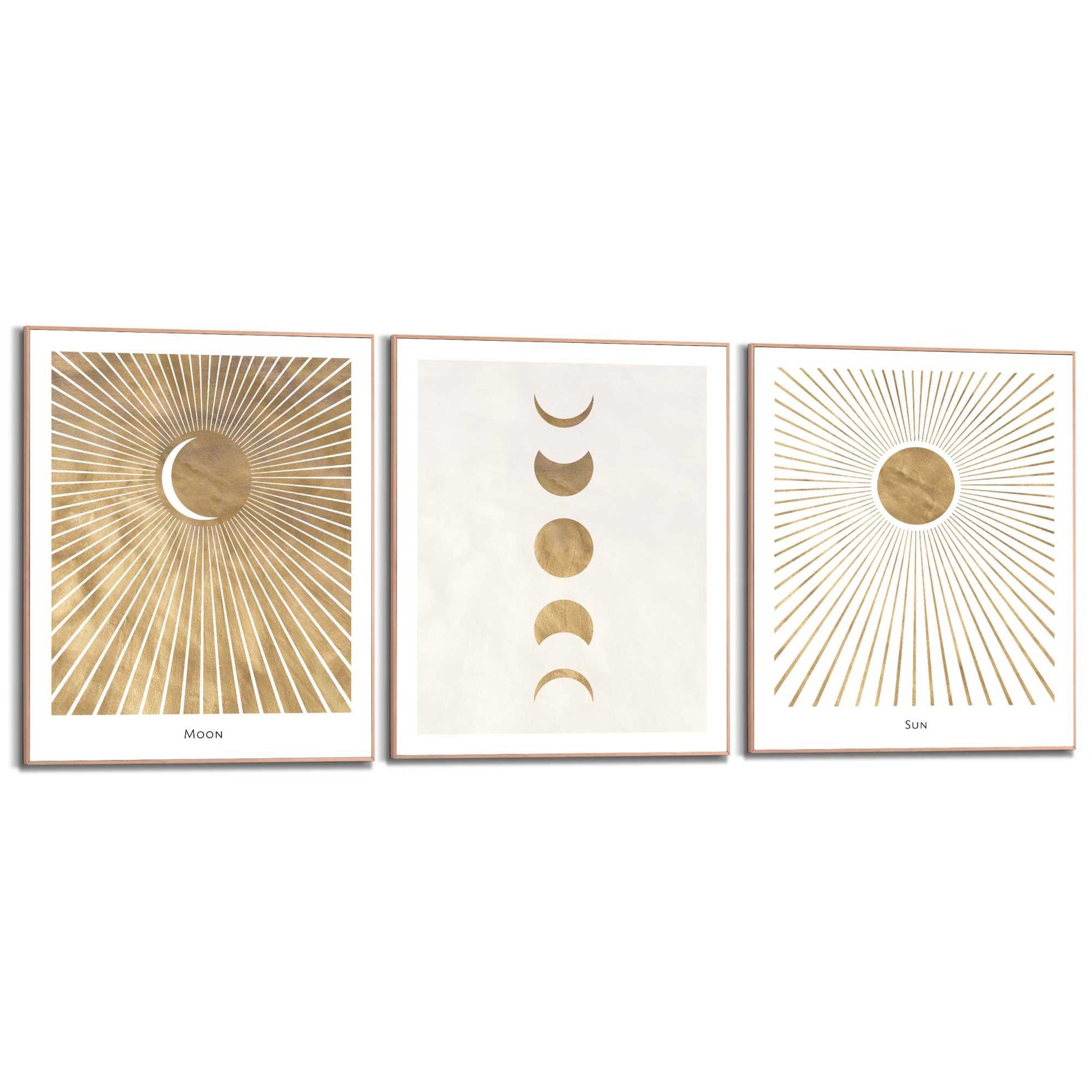 Framed Poster Lunar Phases 50x40