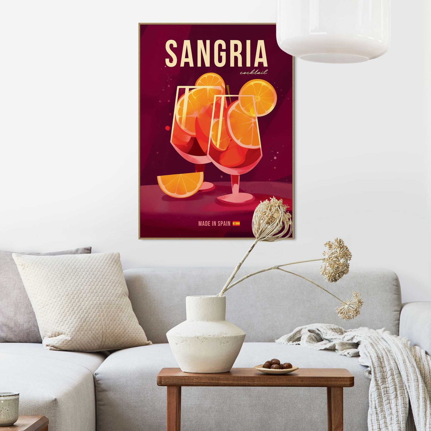 Framed Poster Sangria Cocktail 70x50
