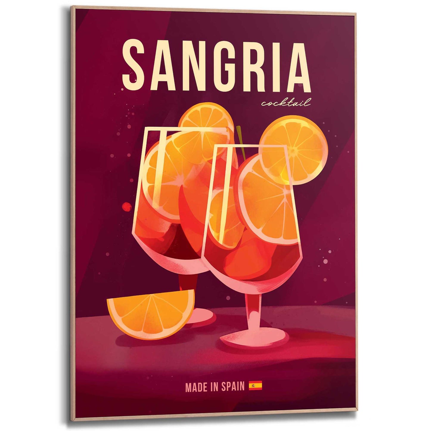 Framed Poster Sangria Cocktail 70x50