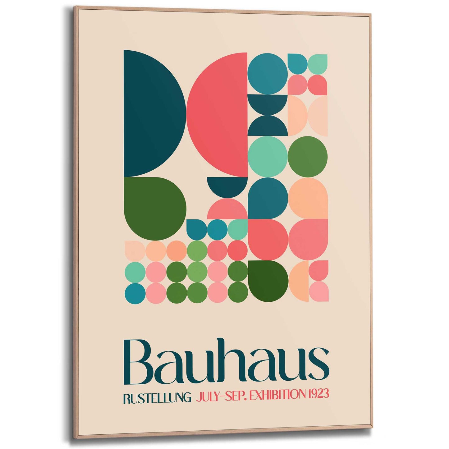 Framed Poster Bauhaus - Geometric Harmony 70x50