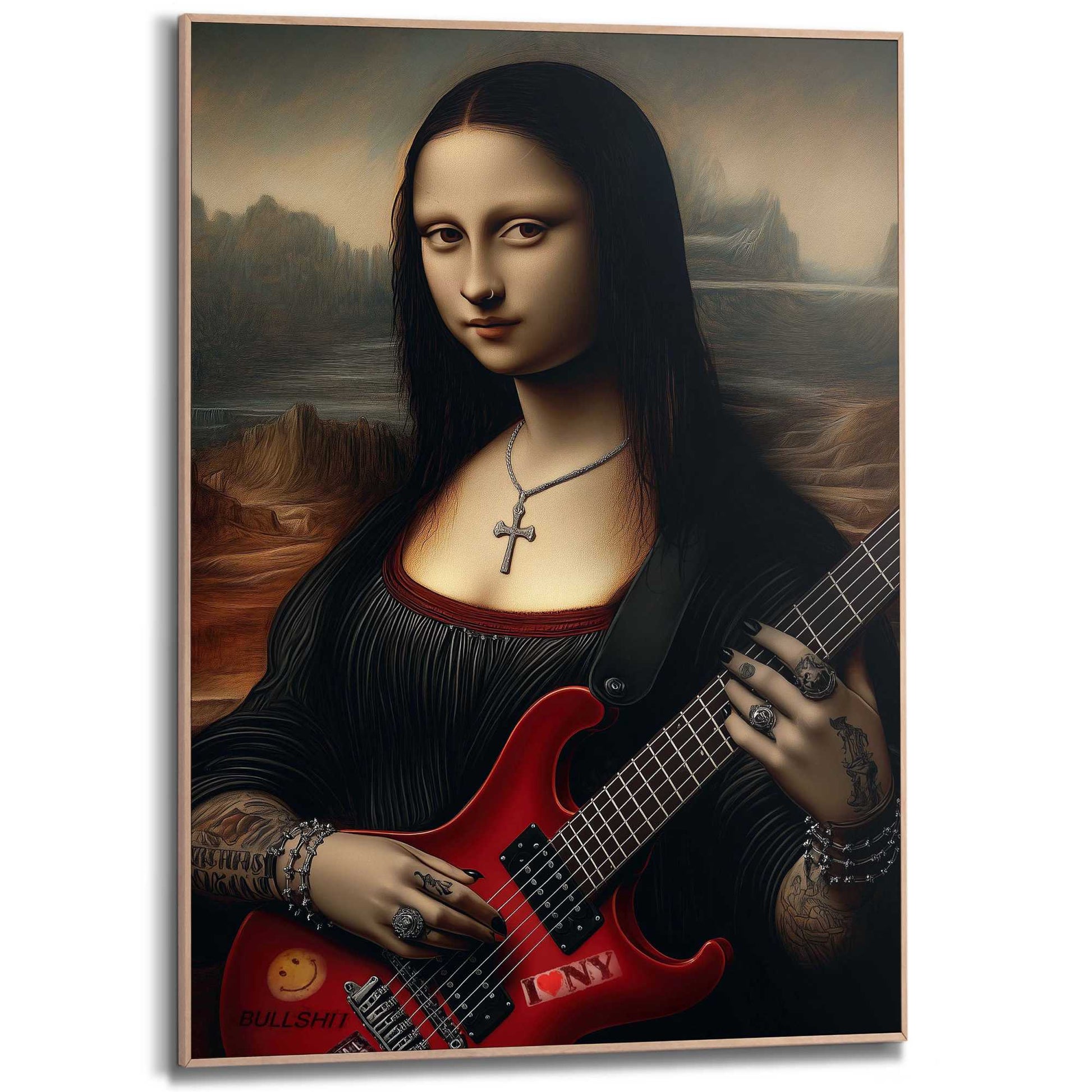 Framed Poster Rock Mona Lisa 70x50