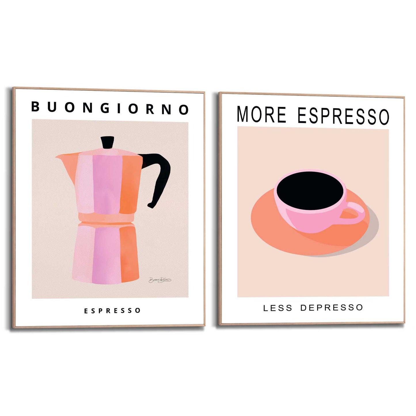 Framed Poster Espresso Moments 50x40