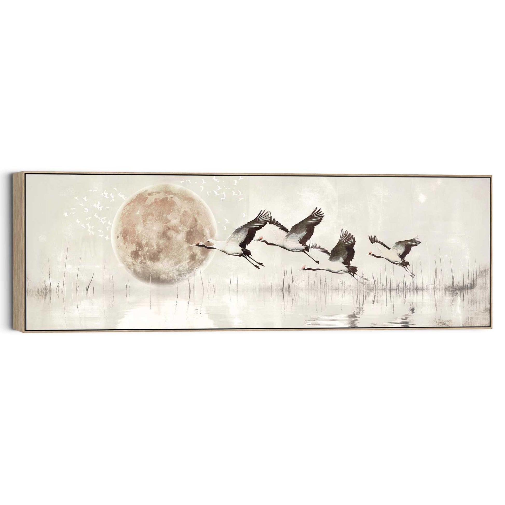 Wall Art Panel Moonlit Flight 40x120