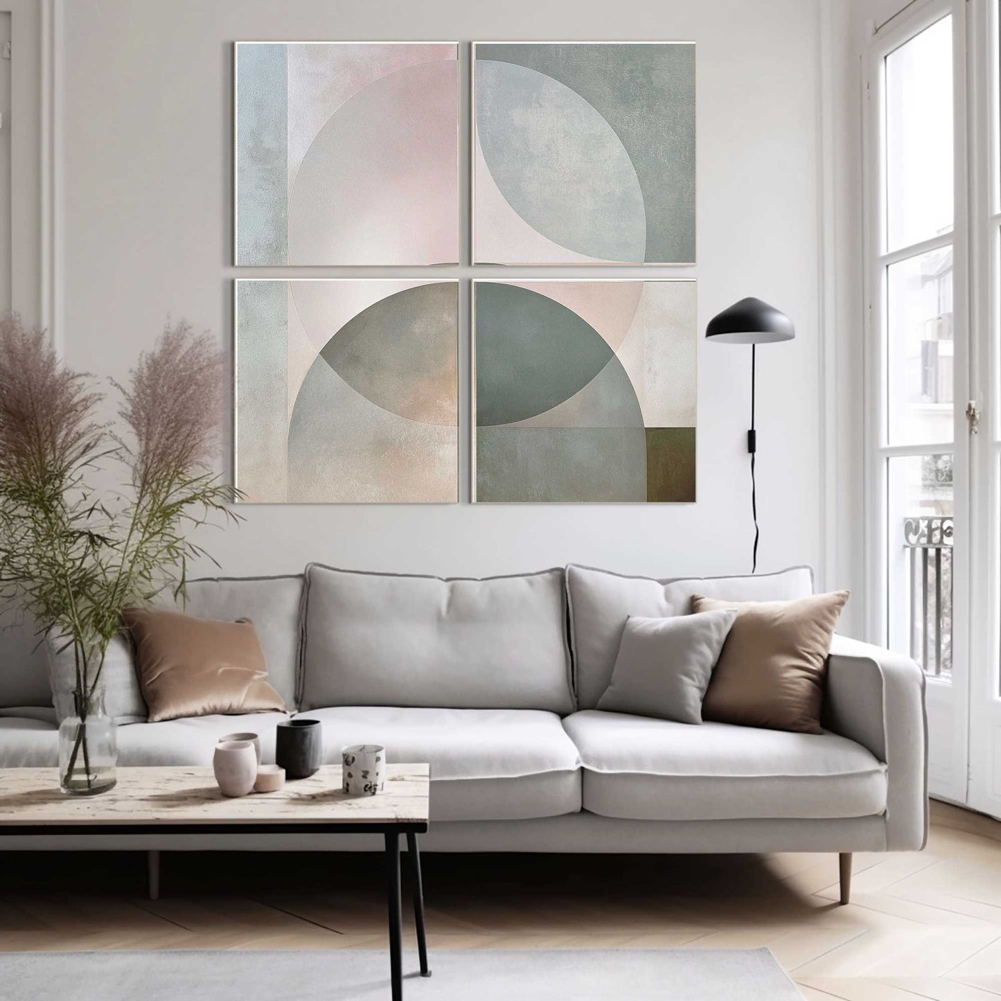 Framed Poster Harmonious Forms 50x50
