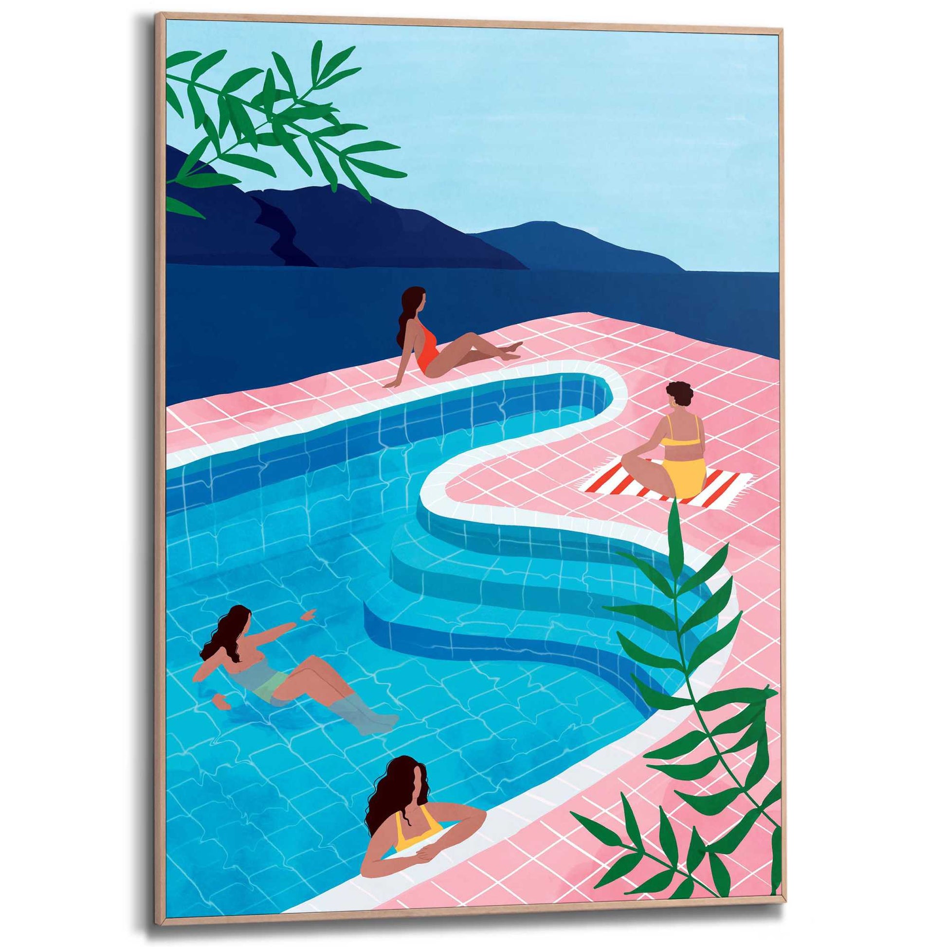 Framed Poster Summer day 70x50