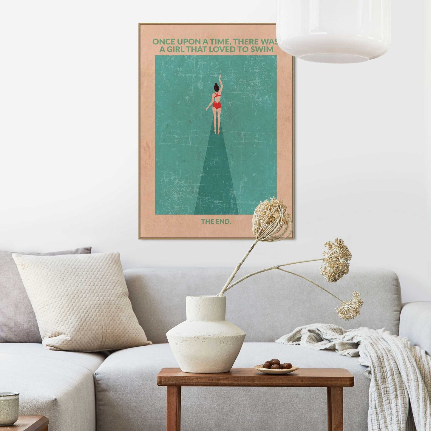 Framed Poster Swimmer 70x50
