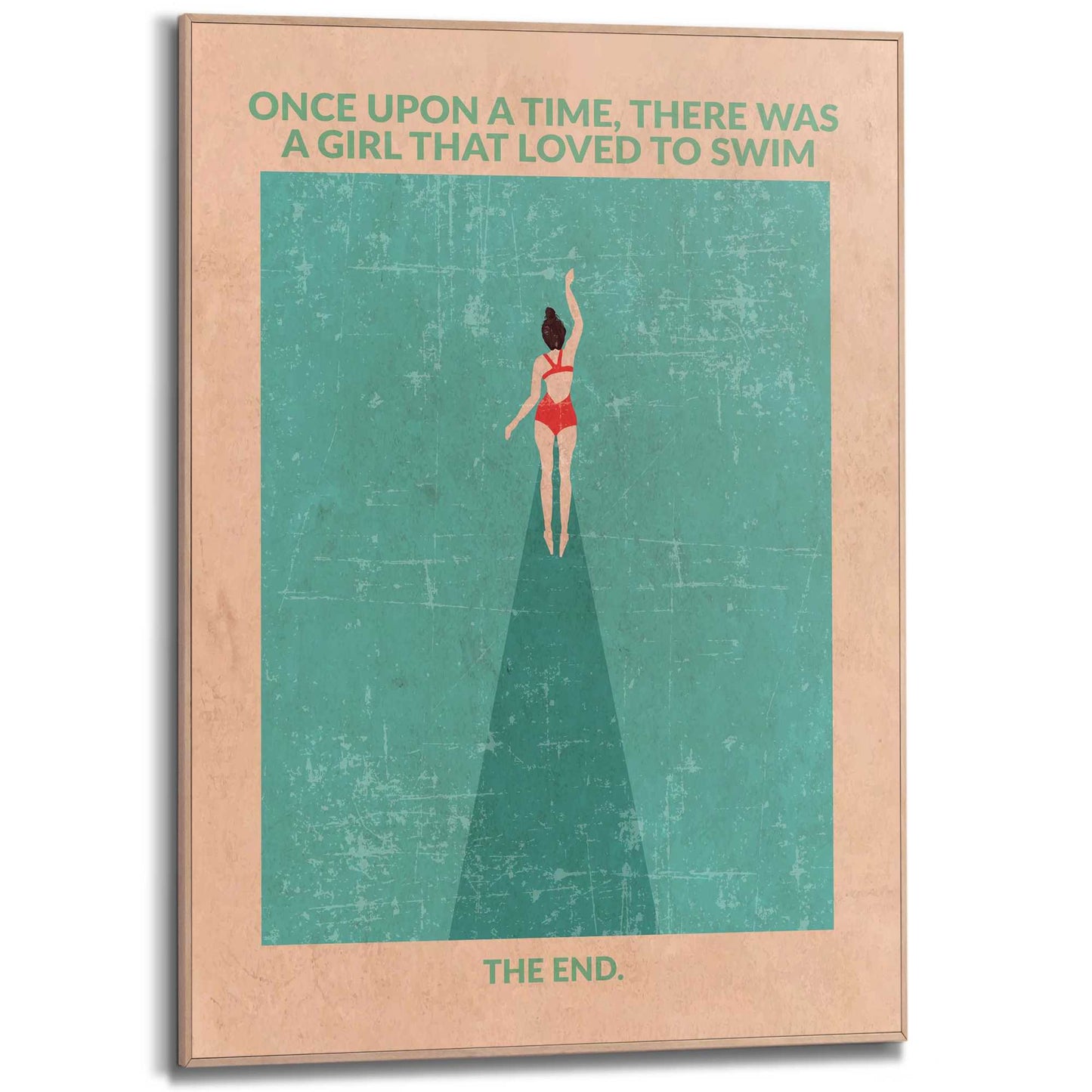 Framed Poster Swimmer 70x50