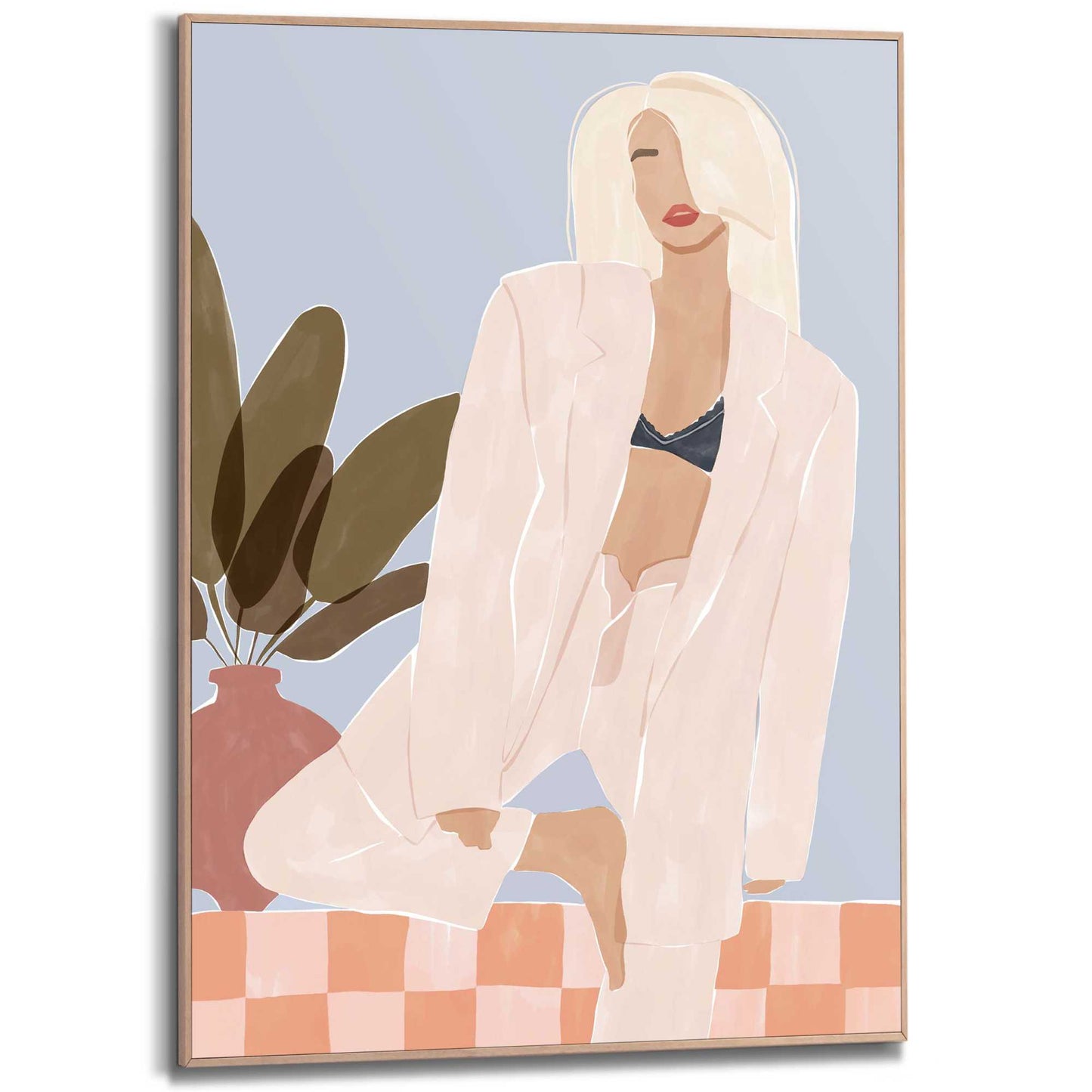 Framed Poster Stylish Portrait 70x50