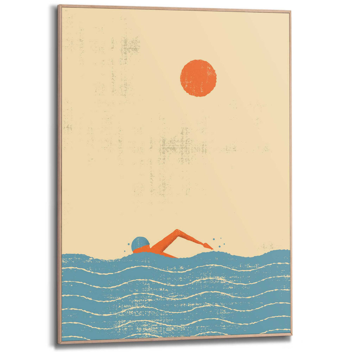 Framed Poster Open Water 70x50