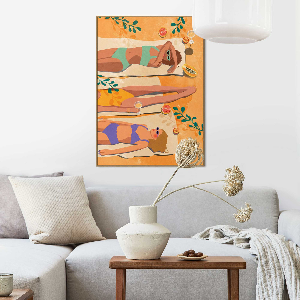 Framed Poster Sun Lovers 70x50
