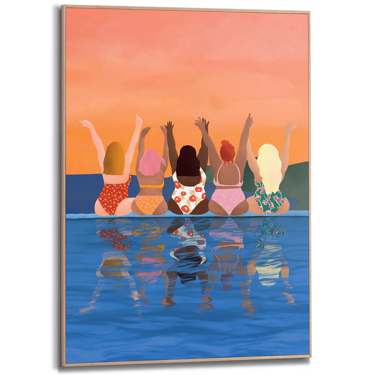 Framed Poster Girlfriends 70x50