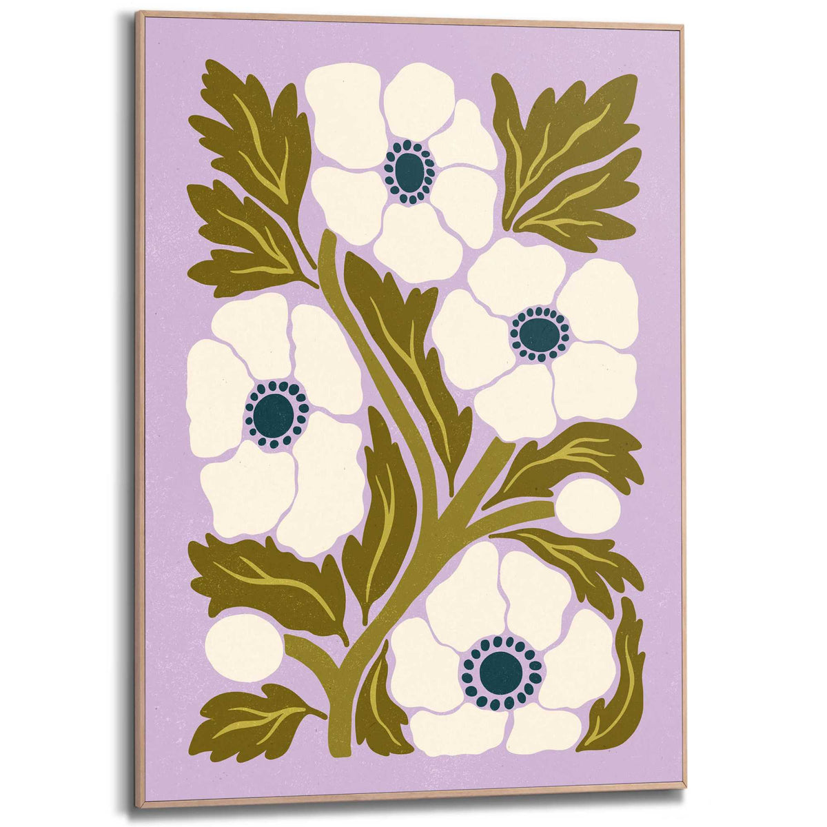 Framed Poster Wildflowers 70x50