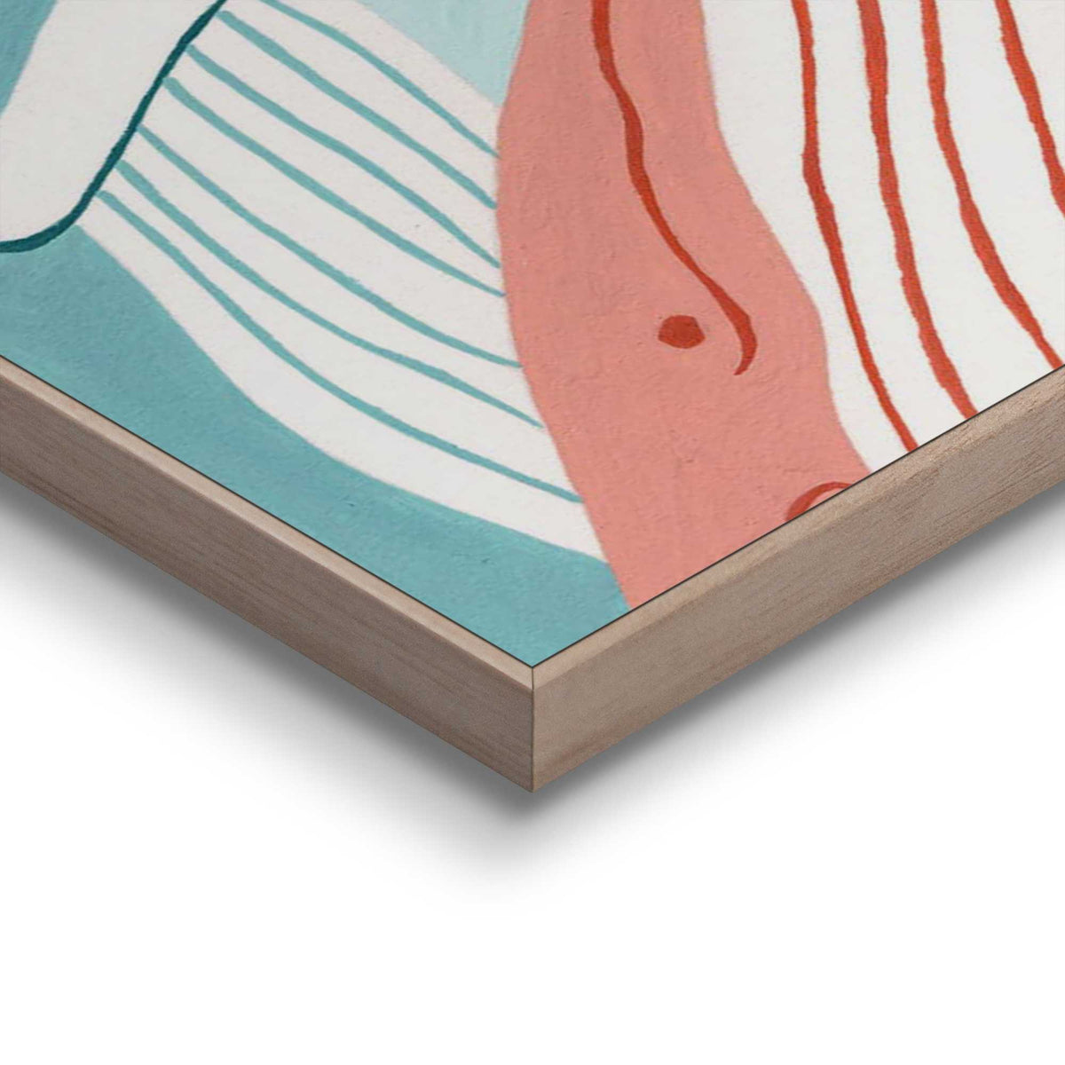 Framed Poster Swimming with Whales 70x50