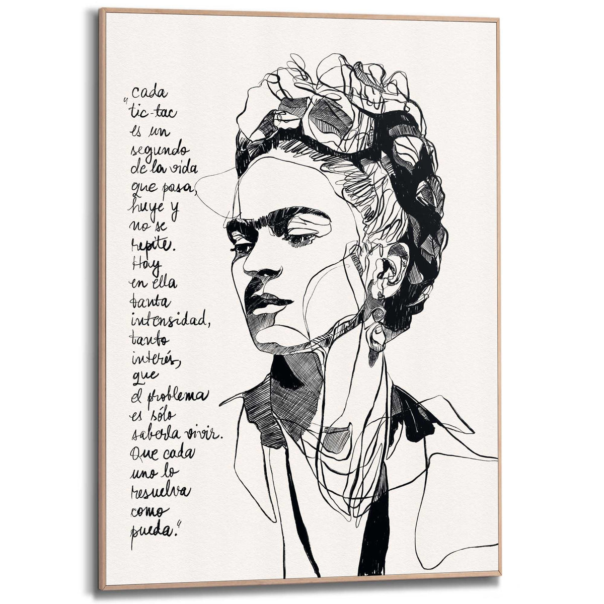Framed Poster Ink portrait 70x50