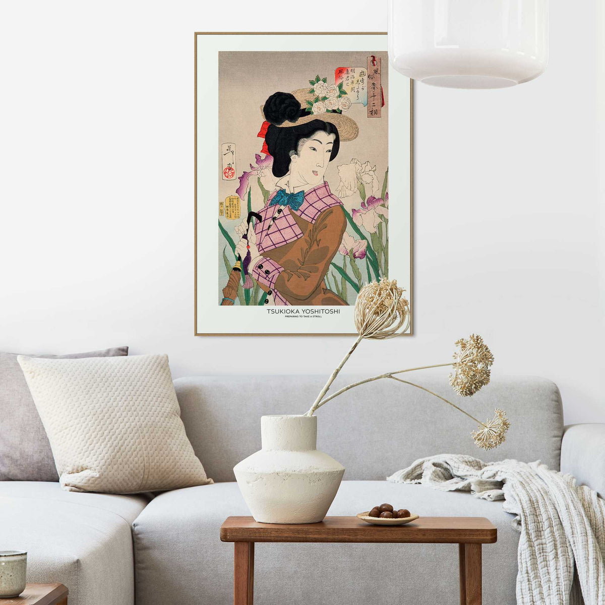 Framed Poster Tsukioka Yoshitoshi - Take a Stroll 70x50