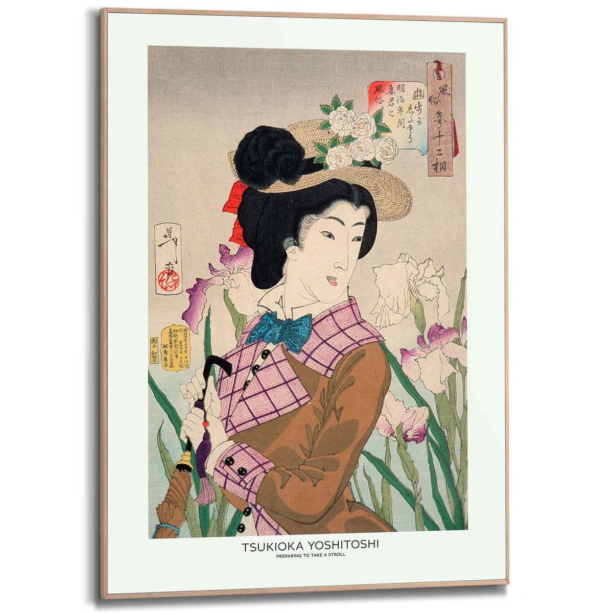 Framed Poster Tsukioka Yoshitoshi - Take a Stroll 70x50