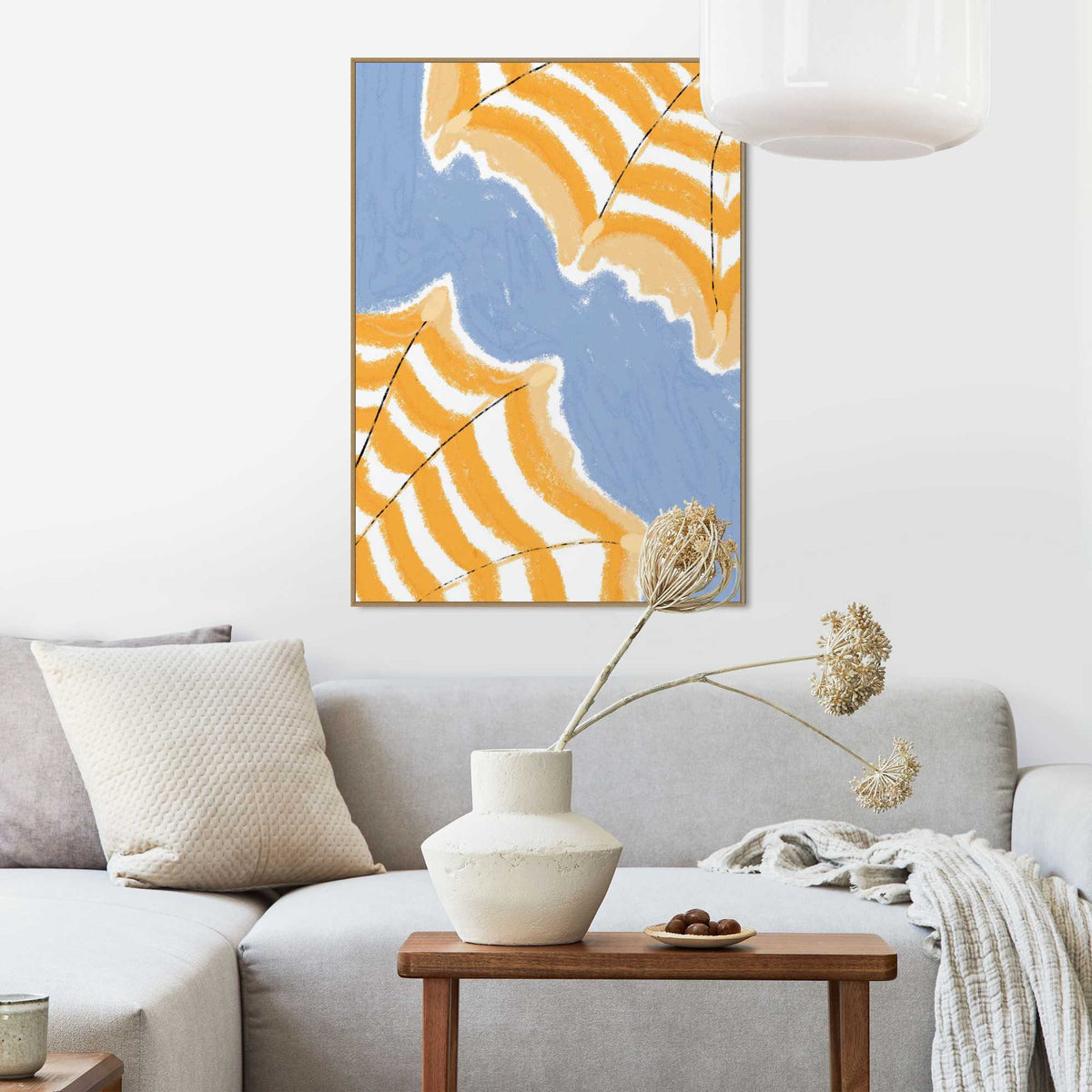 Framed Poster Beach umbrellas 70x50