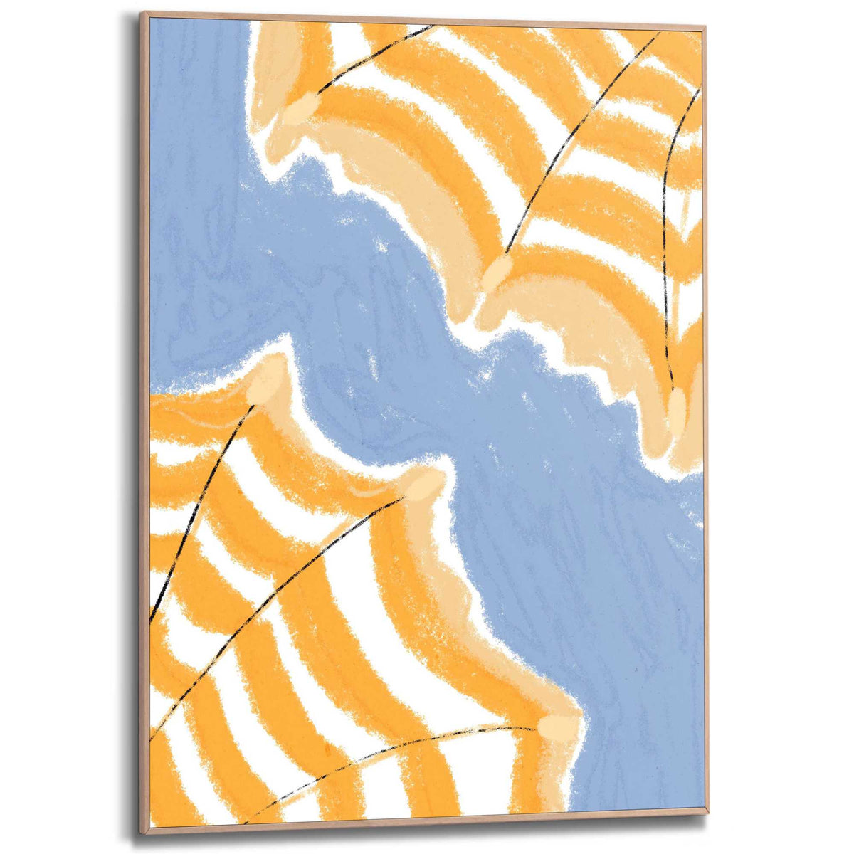 Framed Poster Beach umbrellas 70x50