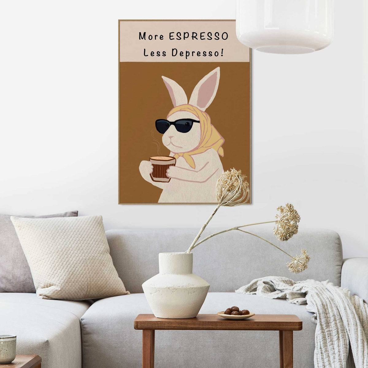 Framed Poster Espresso time 70x50