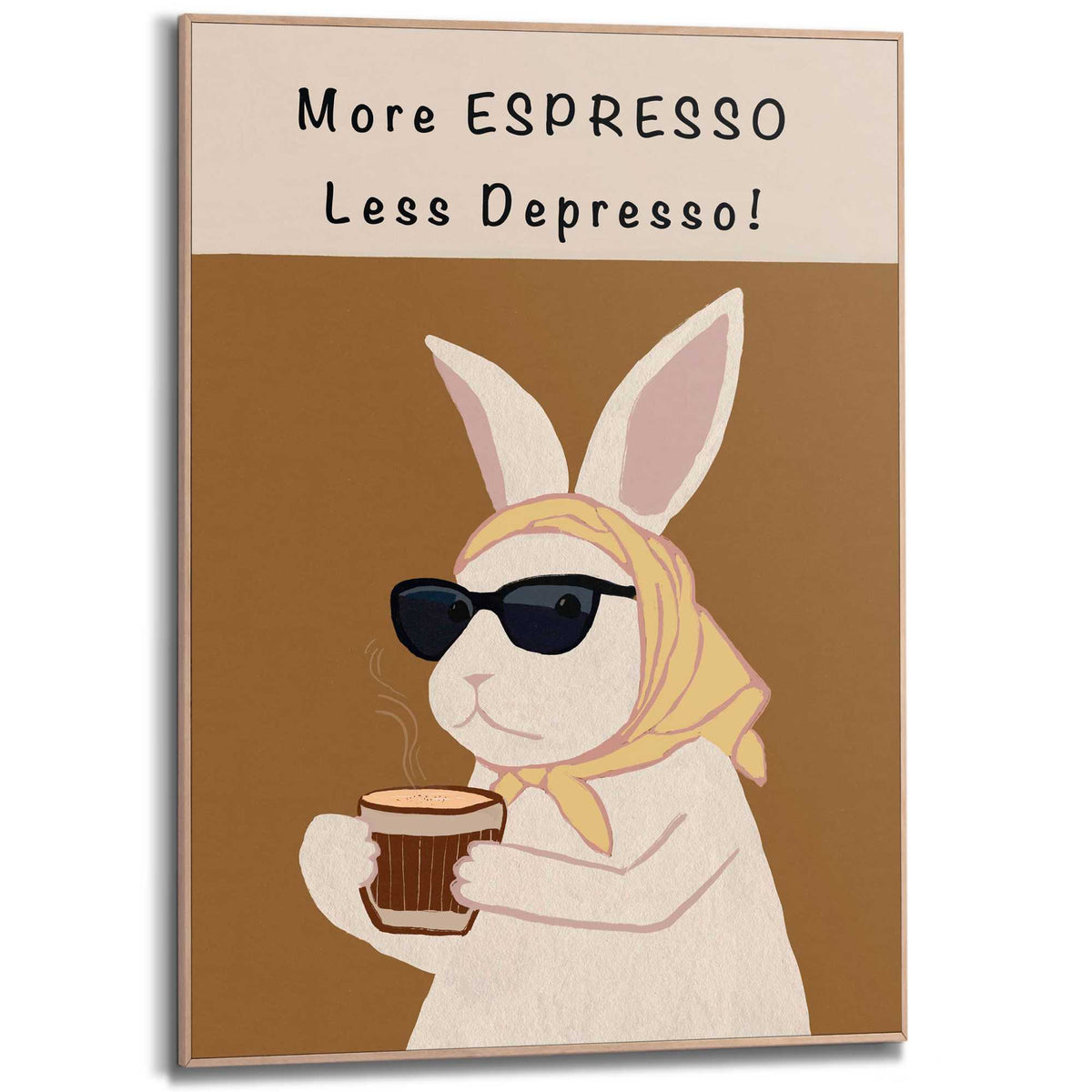 Framed Poster Espresso time 70x50