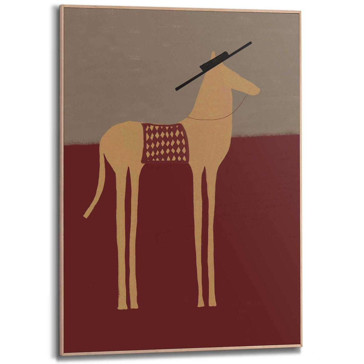 Framed Poster Desert horse 70x50