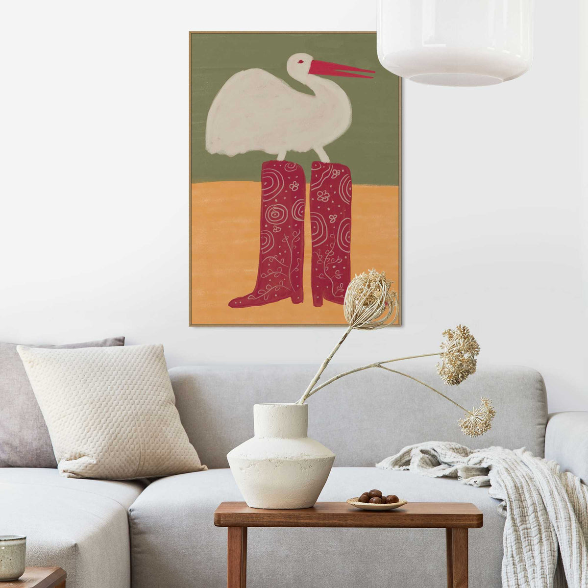 Framed Poster Red Boots 70x50