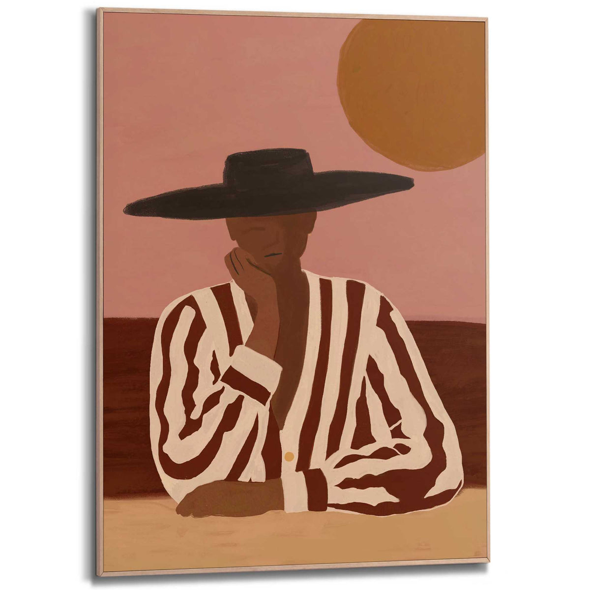 Framed Poster Evening sun 70x50