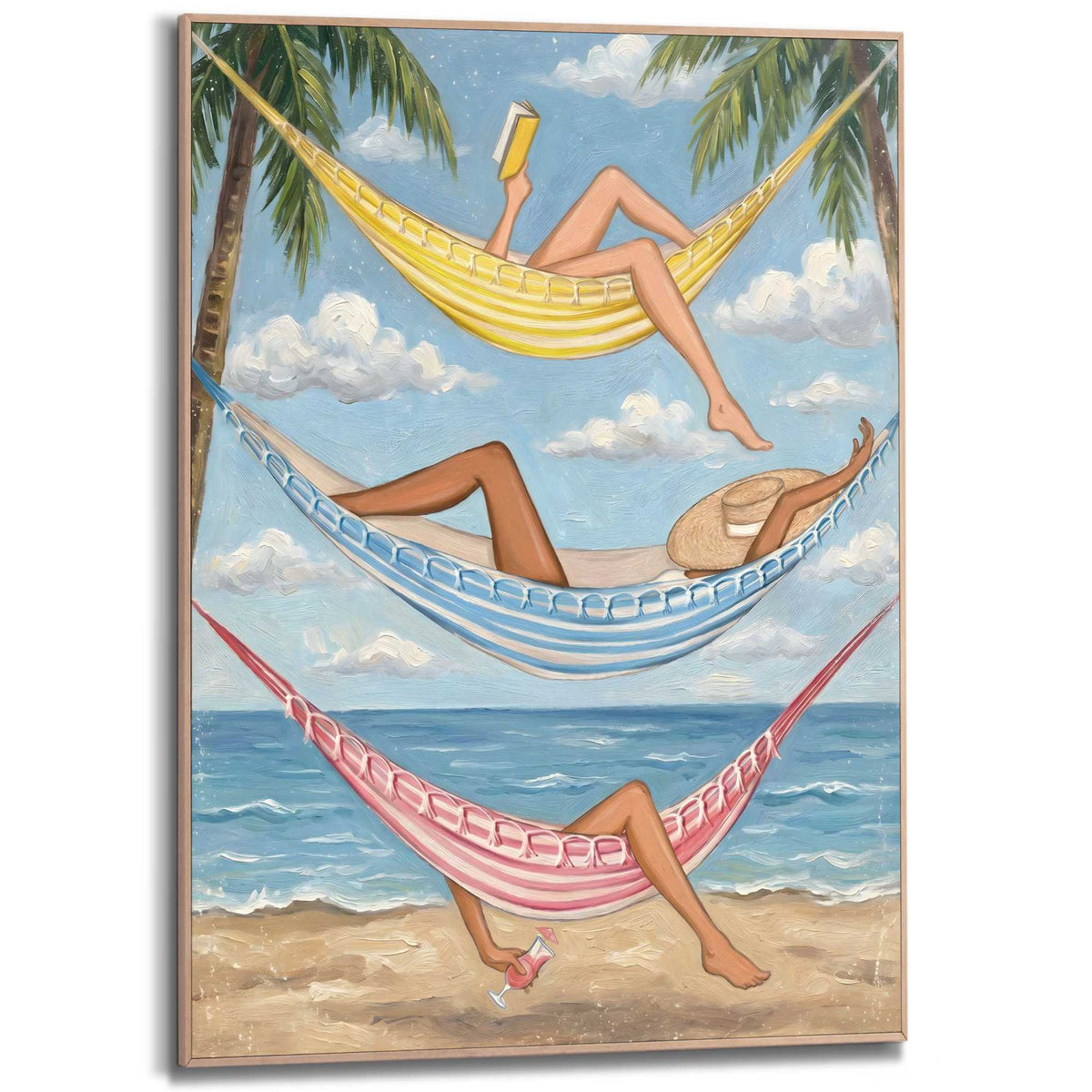 Framed Poster Beach hammock 70x50