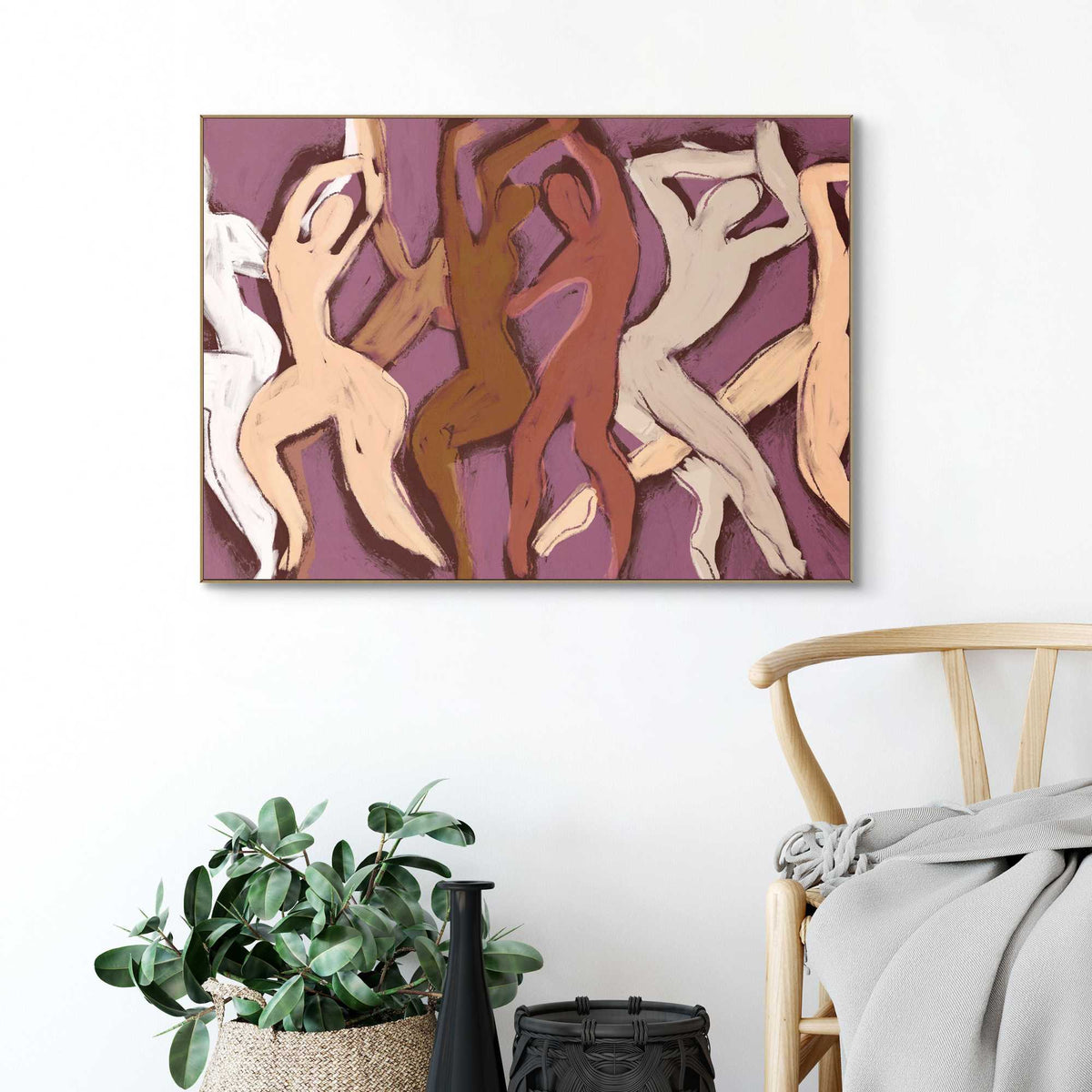 Framed Poster Abstract Dance 50x70