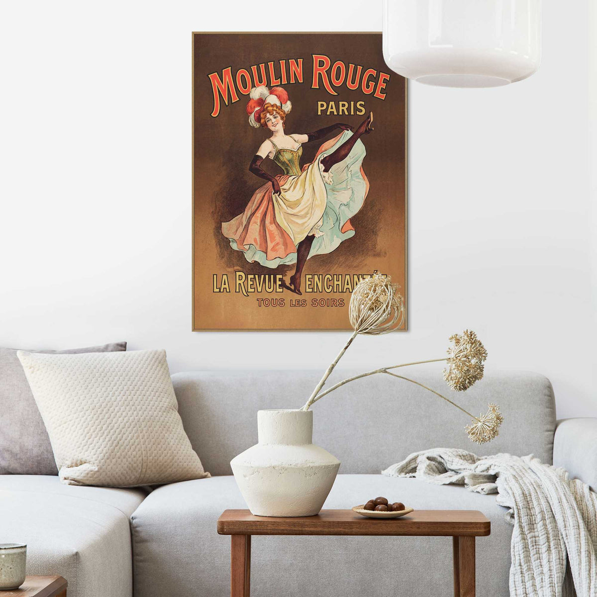 Framed Poster Vintage Moulin Rouge 70x50