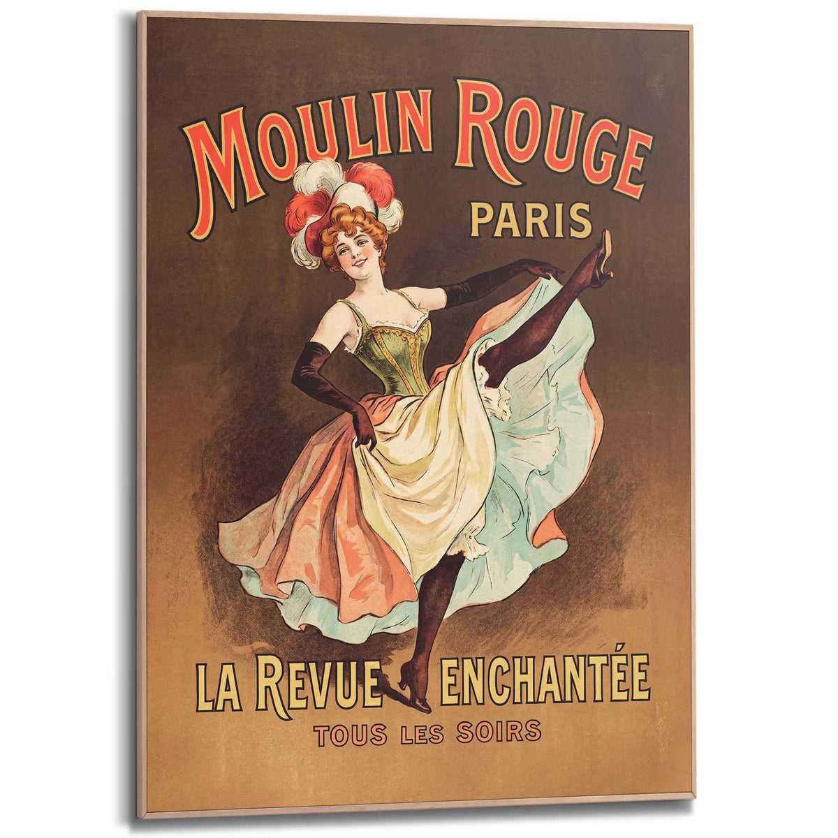 Framed Poster Vintage Moulin Rouge 70x50